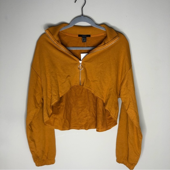 Women’s Juniors Burnt Orange Nutmeg O-ring Zipper Cropped Jacket Size M - Picture 5 of 7